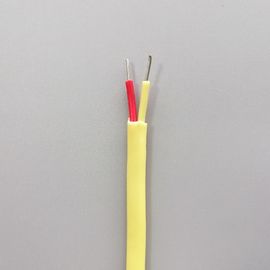 1.29mm * 2 K loại dây chuyền bù đắp nhiệt cặp với cách nhiệt sợi thủy tinh màu vàng